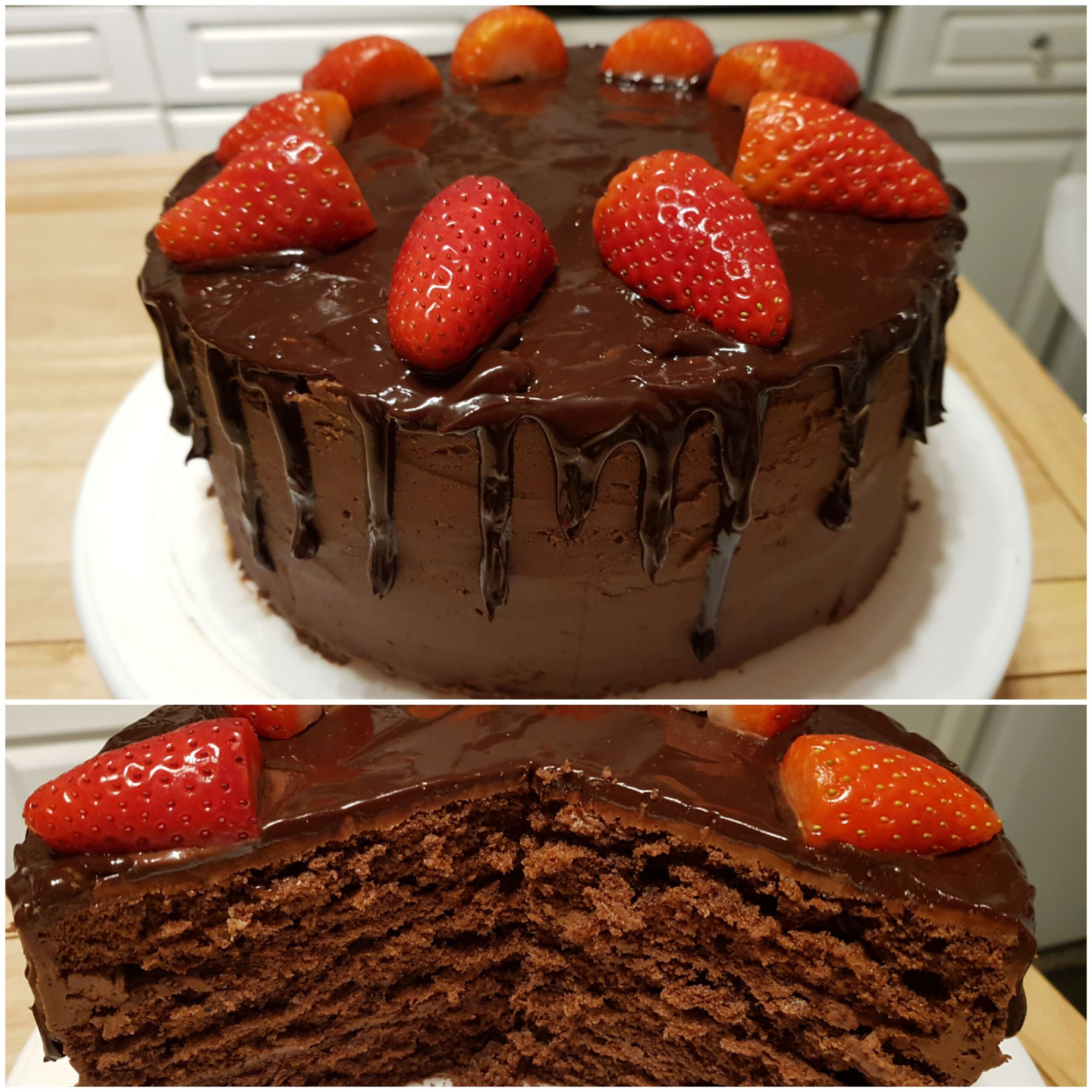 Chocolate Strawberry Drip Cake Kitchen Flavours