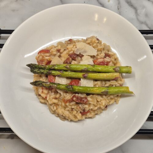 Sun-dried tomato risotto