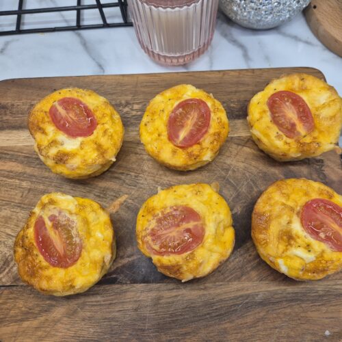 Tomato and onion egg muffins