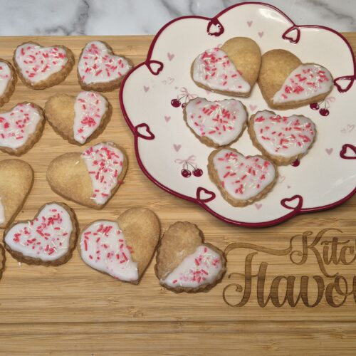 Valentine shortbread cookies